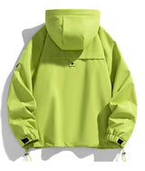 Men's Hooded Windbreaker Zip Jacket – Cargo Style