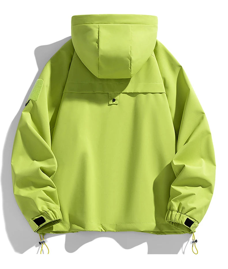 Men's Hooded Windbreaker Zip Jacket – Cargo Style