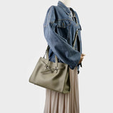 Luxury Brand Silver Buckle Women Bags Genuine Leather Handbags Women Shoulder Bags Cowhide Autumn Winter New Square Women Totes