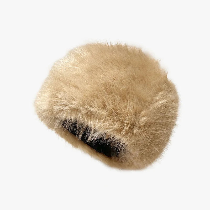 Soft Faux Fur Bucket Hat Women Winter Faux Fur Hat Luxury Fluffy Plush Russian Style Hat Personality Fishermen Hat шапка женс