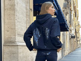 Women's Y2K Sequin Angel Wings Hoodie