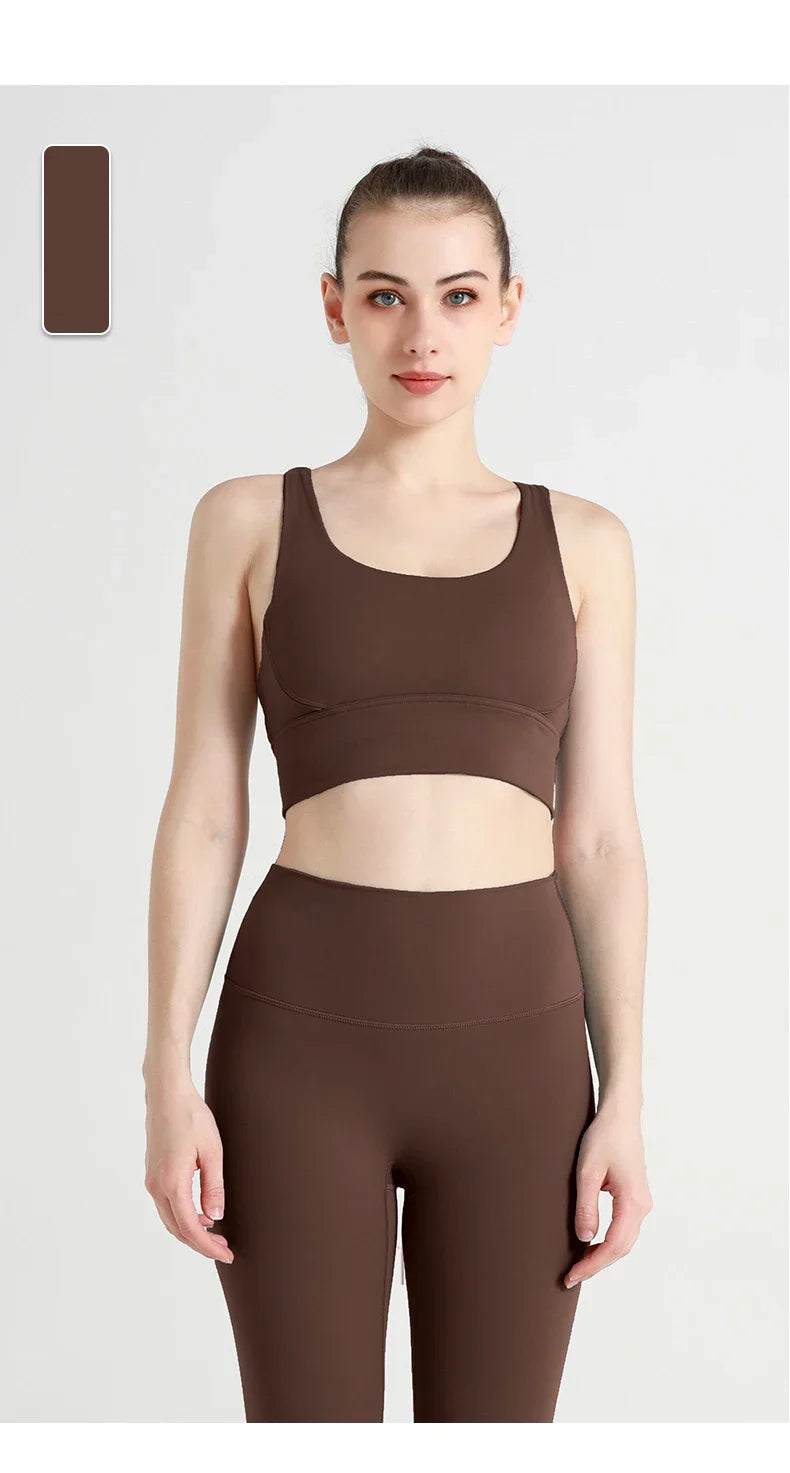 Women's Cross-Back Yoga Sports Bra