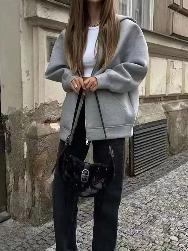 Women’s Casual Relaxed-Fit Hooded Jacket
