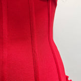 Structured Floral Mini Party Dress