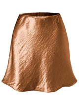 Women's Satin A-Line Mini Skirt | High Waist Office Style