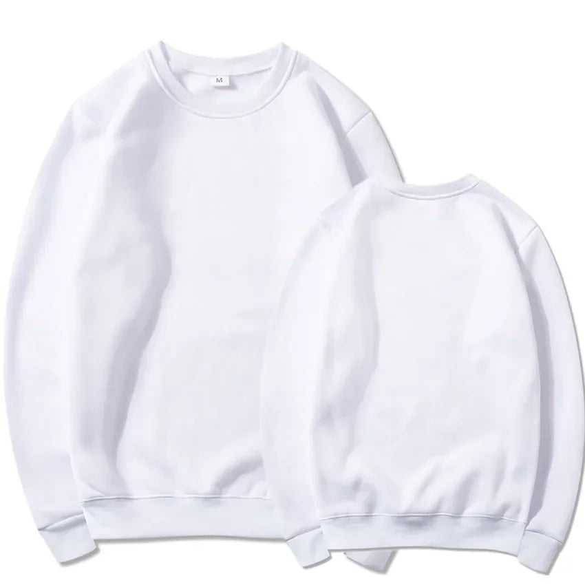 Korean Fashion Men's Round Neck Sweatshirts Autumn Long Sleeves Vacation Pullovers Tops Casual Popular Man Solid Sweat Shirts