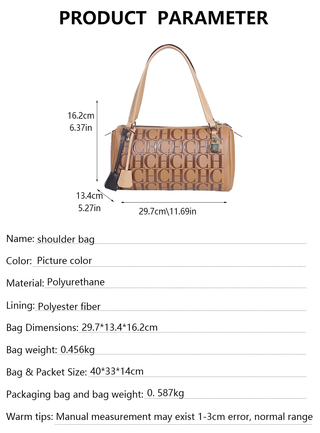 CH Niche Brand Women's Bucket Bag New Large Capacity Letter Print Design 2026 New Women's Classic Handbag