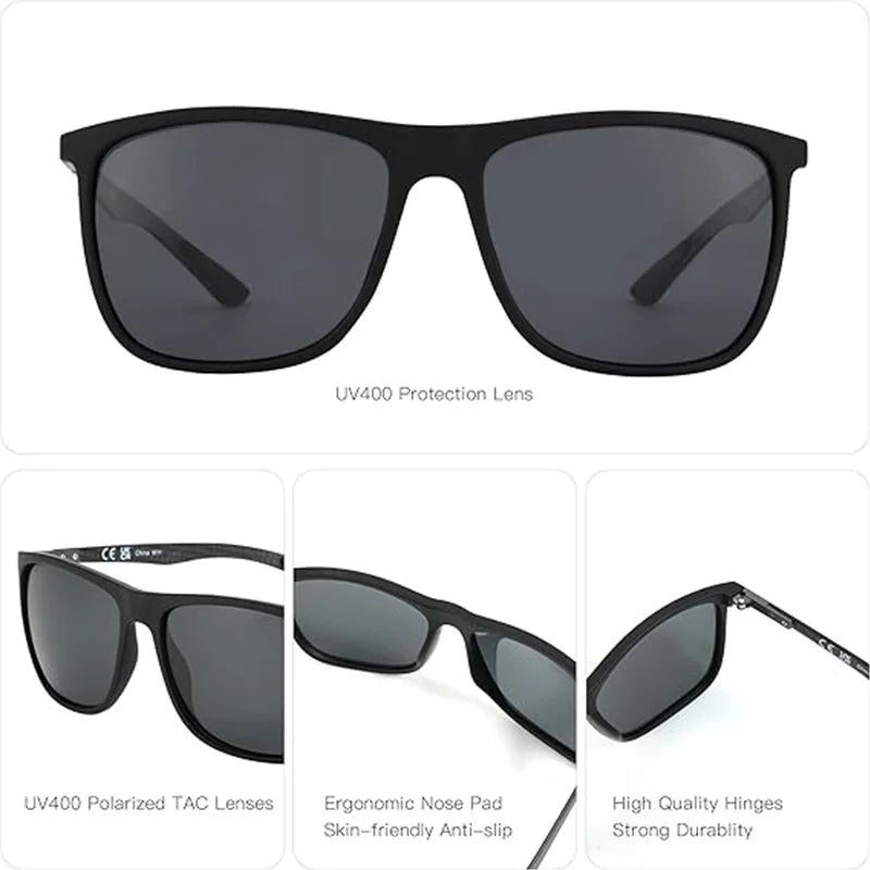 ZENOTTIC Square Polarized Sunglasses for Men