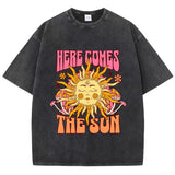 Women's Oversized Washed Cotton Graphic T-Shirt
