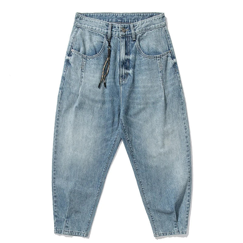 Men's Loose Fit Denim Cargo Jeans