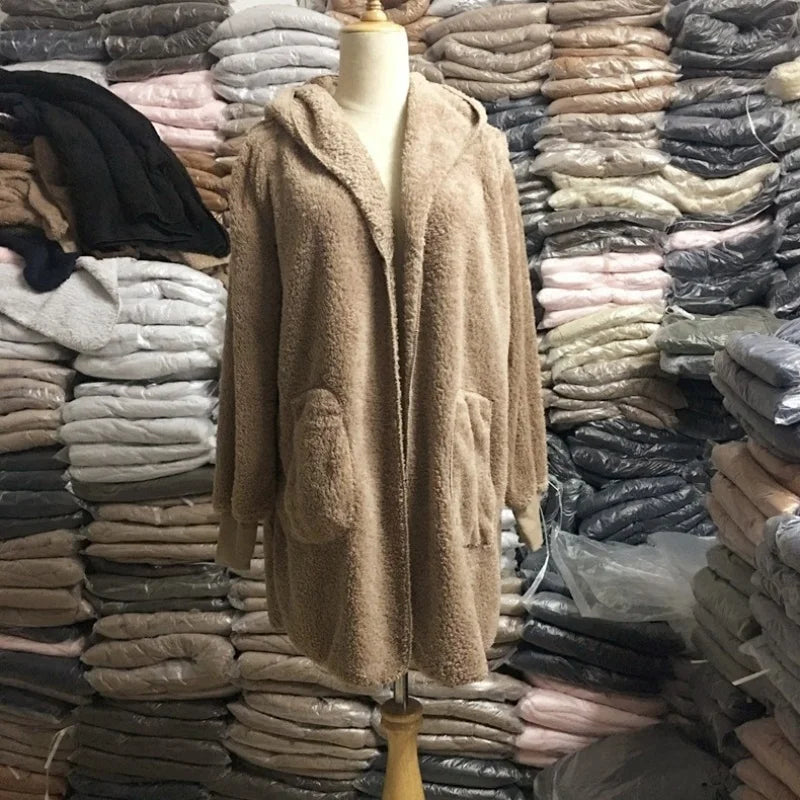 Reversible Fleece Longline Cardigan