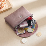 Custom Letters Fashion Women Short Wallet Genuine Leather Double Wallet Small Coin Purse Mini Credit Card Holder Key Storage Bag