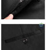 Men's Stretch Suit Pants — Slim Straight Business Formal Trousers