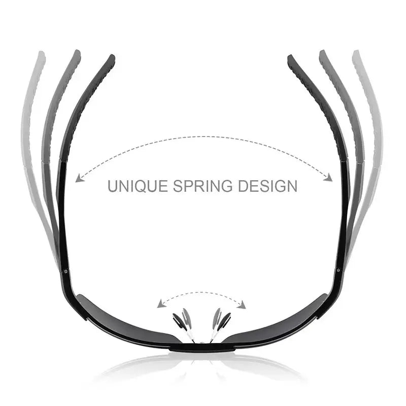 SZTZX Aluminium Rimless Outdoor Sport Photochromic Sunglasses Men Polarized  Anti-UV Driving Fishing Glasses Cycling Goggle