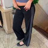Women's Black Low-Rise Flared Yoga Pants