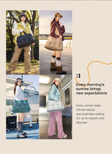 Flower Princess Traveler's Short Distance Travel Bag Crossbody Large Capacity Multi Layer Fashion Luggage Bag for Men and Women