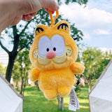 ORIGINAL Garfield Kawaii Soft Plush Toys Keychain Cute Cats Anime Stuffed Animals Peluche Doll Pendants Birthdays Gifts For Kids