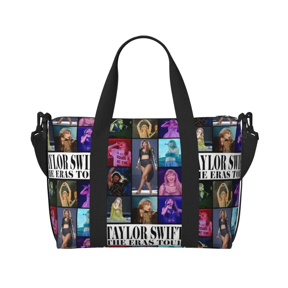 Custom The Eras Tour 1989 Taylor's Swift's American Pop Singer Tote Bag Women Large Capacity Beach Gym Travel Bags