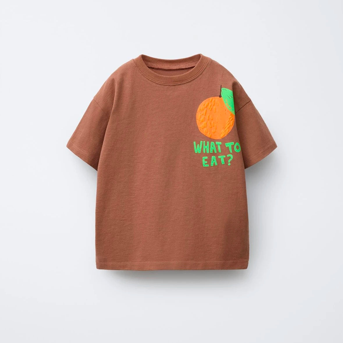 Solid Color Printed T-shirt For Kids Clothing Summer Short-sleeved Tops Fashion Simple Comfort Baby Girl And Boy Tshirts 1-7 Age