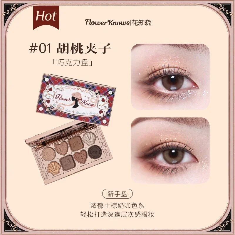 Flower Knows Strawberry Rococo Moonlight Mermaid Jewel Eyeshadow Palette 5 Colors Pearlescent Mashed Potatoes 2023