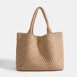 Designer Knitting Fashion Ladies Handbags And PU leather Large-capacity Women's single-shoulder bag Beach Travel Bags