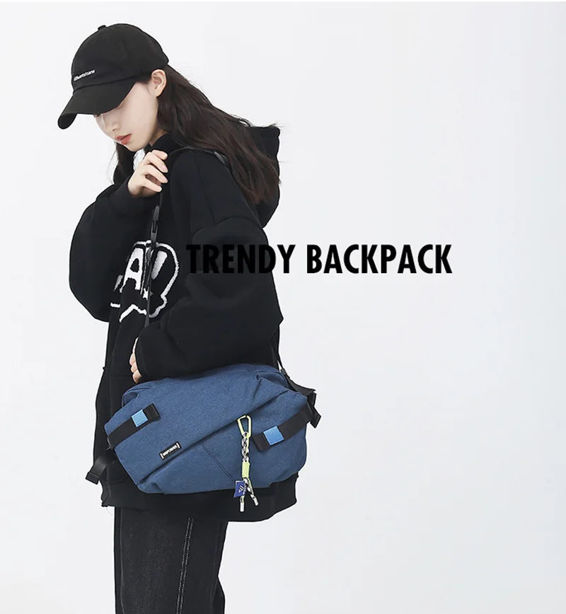 Unisex Nylon Panelled Crossbody Chest Pack