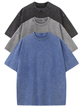 3pcs Men's 100% Cotton Loose-Fit T-Shirts in Solid Colors Casual Short Sleeve Crew Neck Ideal for Summer Outdoor
