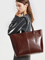 Burminsa Vintage Genuine Leather Tote Bag for Women