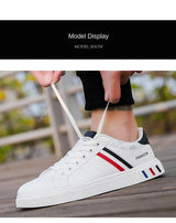 2026 Mens Casual Sneakers New Fashion Lace-up White Shoes Student Comfort Sports Plus Size Vulcanized Shoes Zapatillas De Hombre