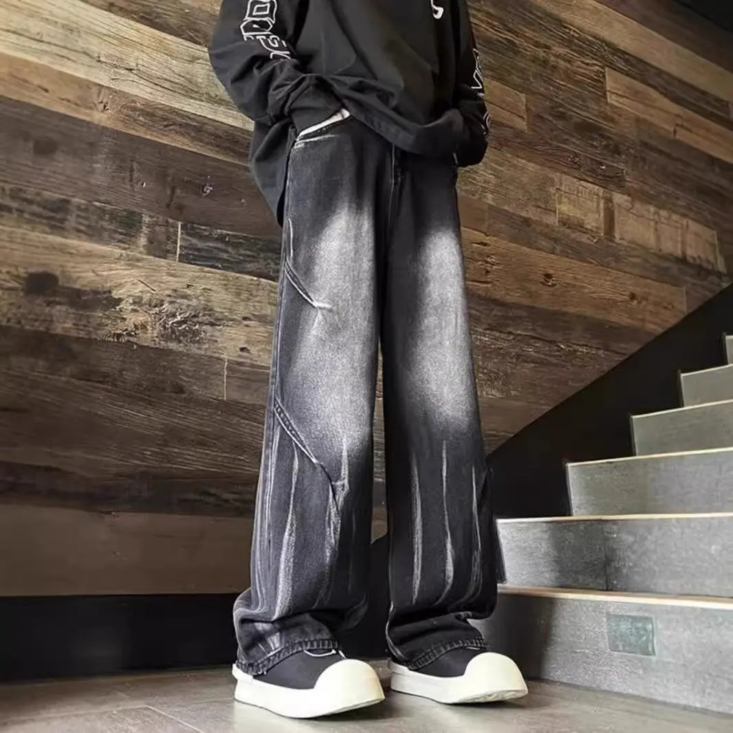 Men’s Black Straight-Leg Jeans