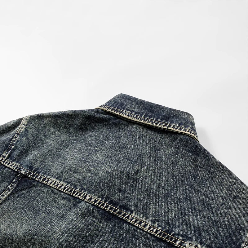 Washed Heavyweight Denim Jacket – Vintage Workwear