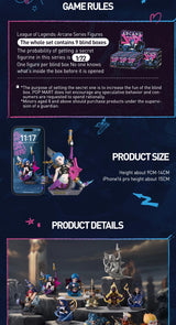 POP MART League of Legends: Arcane Series Blind Box Toys Kawaii Anime Action Figure Caixa Caja Surprise Mystery Bag Toy