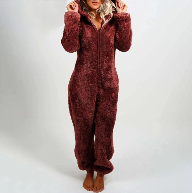 Women’s Elegant Hooded One-Piece Jumpsuit