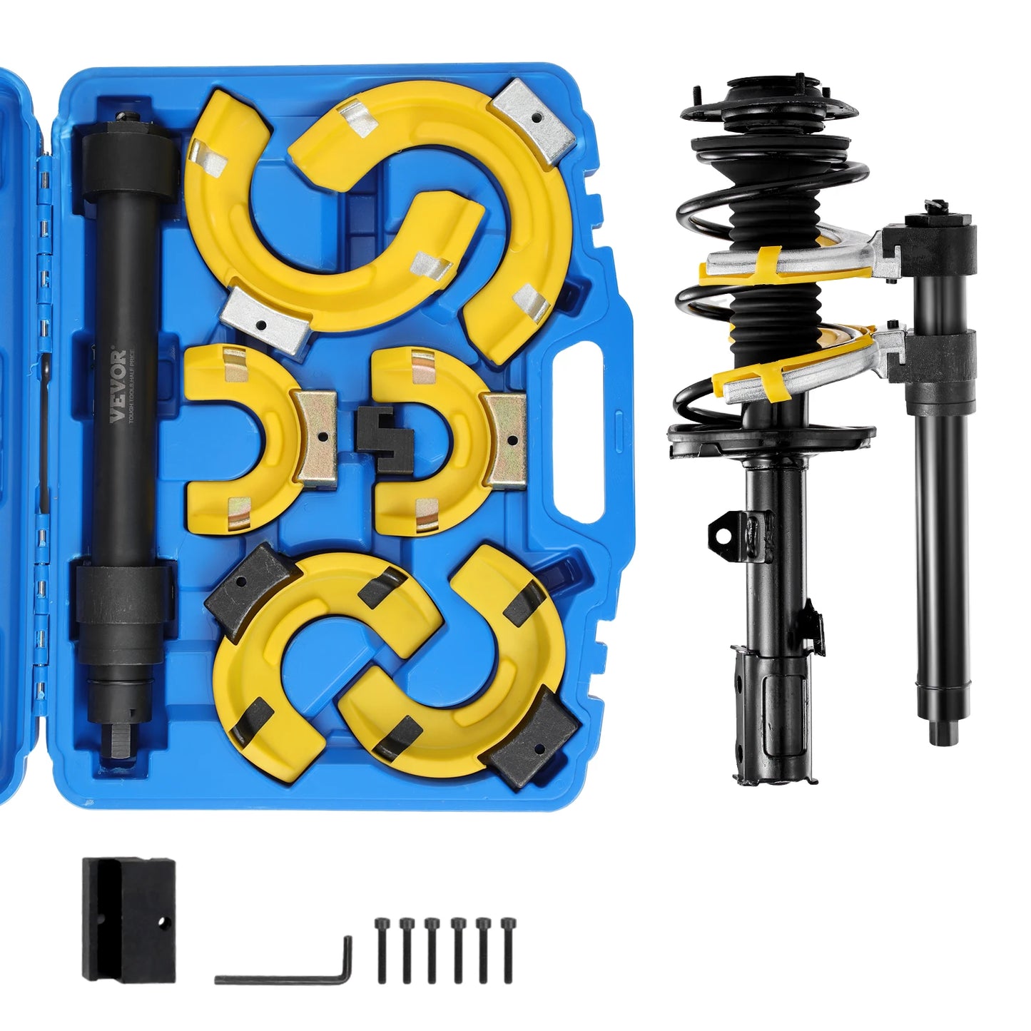 SucceBuy Strut Spring Compressor Macpherson Strut Spring Compressor Kit Interchangeable Fork Strut Coil Extractoror Remover Tool