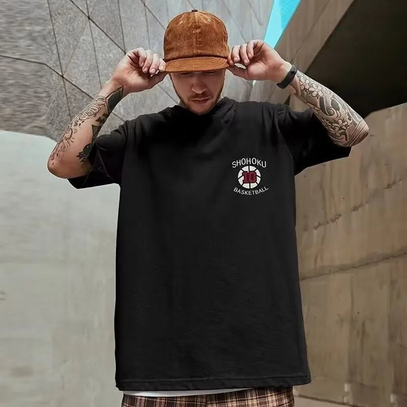 Men’s Oversized Number 10 Basketball T-Shirt