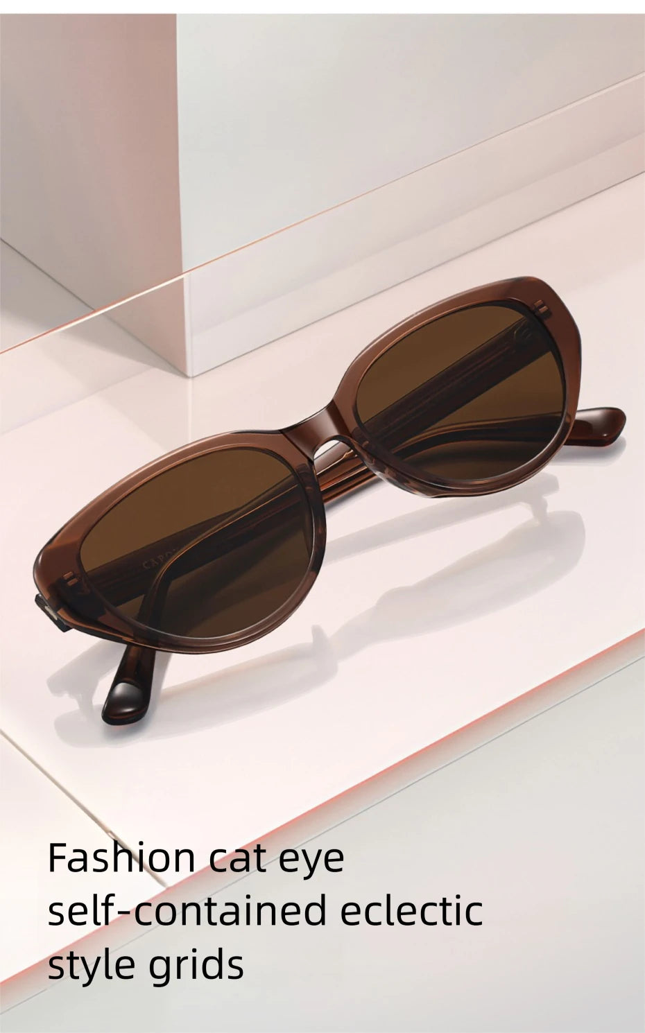 CAPONI Cat Eye Polarized Sunglasses for Women