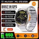 New Upgrade GPS Outdoor Sports SmartWatch Men With 5ATM Swim Compass Altimeter 1.56" AMOLED Heart Rate Bluetooth Call Smartwatch