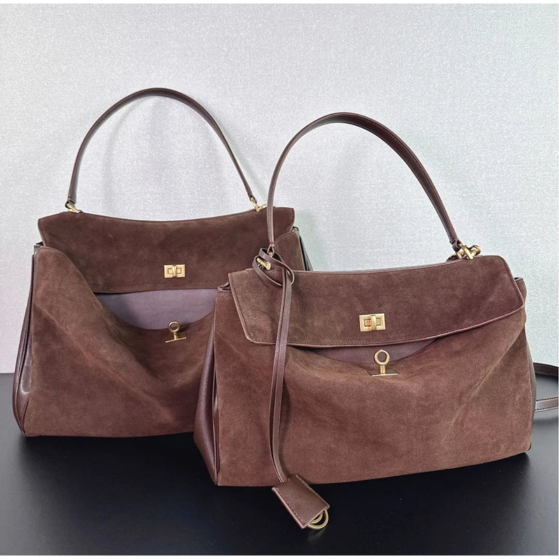 Minimalist Luxury Korean Soft Leather Flap Bag Women Detachable Crossbody Strap Large Capacity Office Daily Commuter Hand Purse