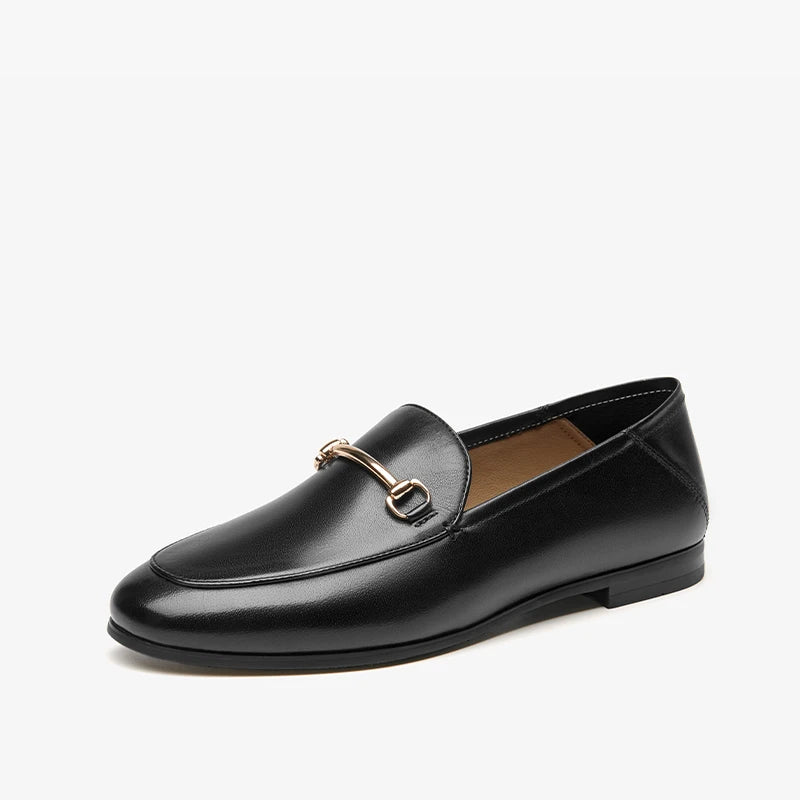 BEAUTODAY Dress Shoes Women Loafers Cow Leather Sheepskin Rubber Formal Business Suit Ladies 2025 Spring Autumn Handmade 27171
