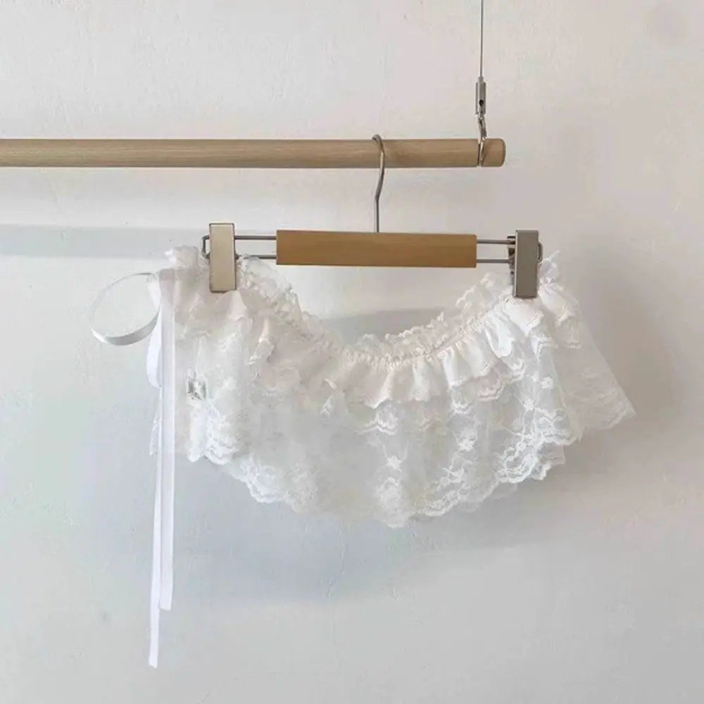 Lace-Up Ruffle Mini Skirt for Playful Layering