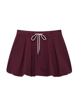Casual Women 2 Pieces Sets Waist Lace Up Lantern Edition Mini Skirt Sets Solid Pocket Decorative Jacket Top Women's Set