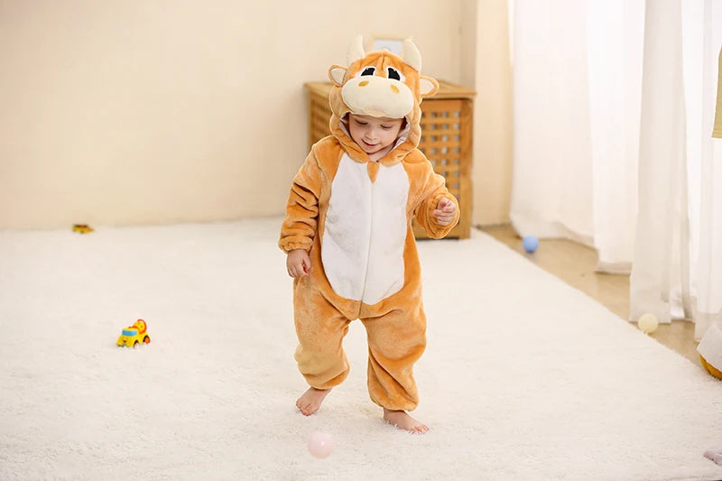 Plush Hooded Baby Winter Romper