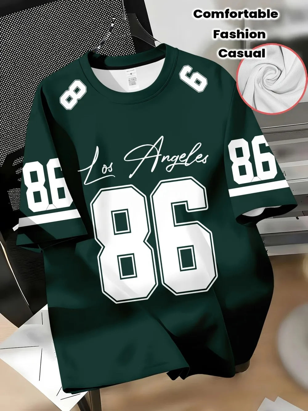Men's Breathable Letter Print T-Shirt