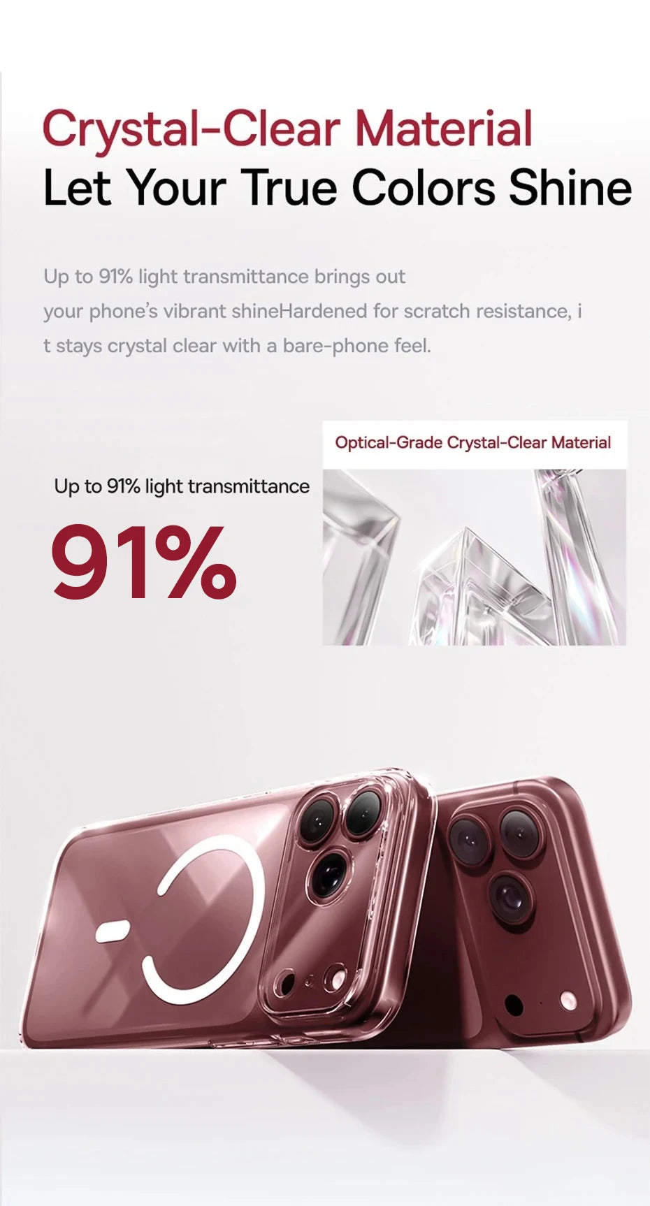 Baseus Clear Magnetic Case for iPhone 17 & 18 Pro Max