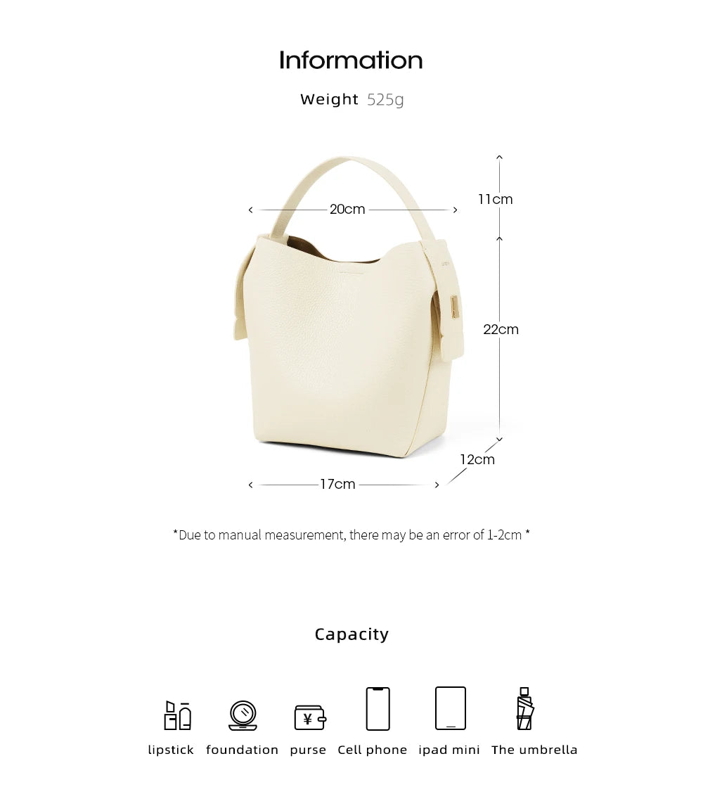 LA FESTIN Original Brand Genuine Leather Ladies Handbag Shoulder Crossbody Bag Portable Bucket Bag Female Bags Women's Bag
