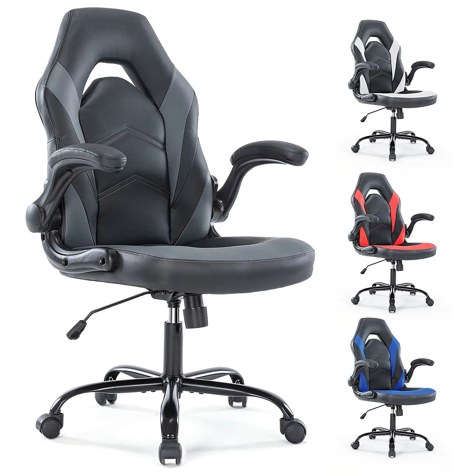 JHK Ergonomic Gaming & Office Chair with Flip Armrests