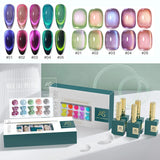 AS 15ml Glitter Cat Magnetic Nail Gel Polish Set 5 Colors Holographic Semi Permanent UV Gel Soak Off Sparkling Nail Art Varnish