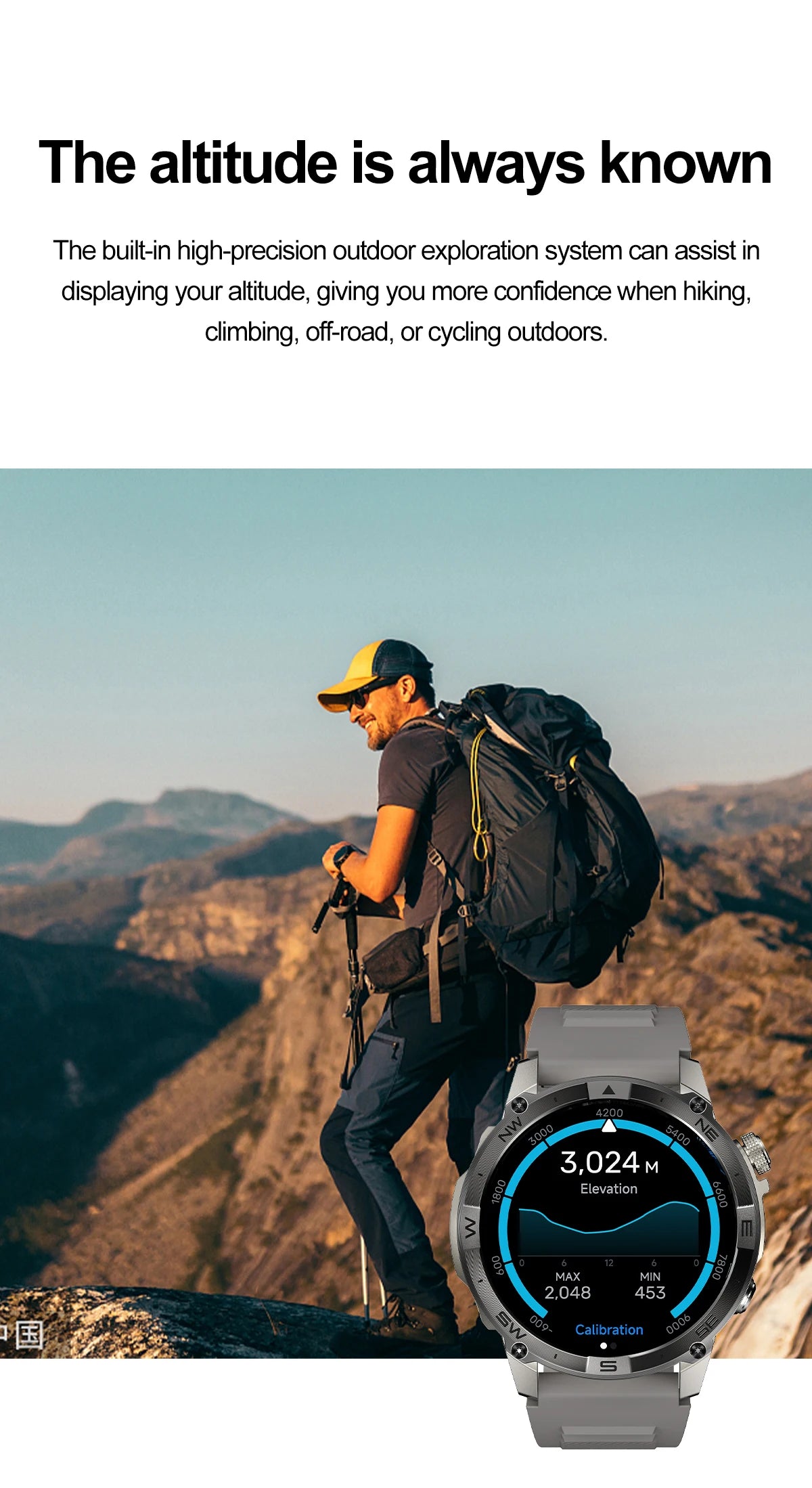 NORTH EDGE GPS Smart Watch – AMOLED, Bluetooth & IP68