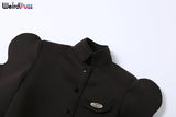 Weird Puss Fashionable Special Sleeve Jacket Women Y2K Autumn Warmth Solid Single-Breasted Wild Street Causal Short Outwear Coat