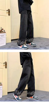Y2K Flame Print Baggy Jeans
